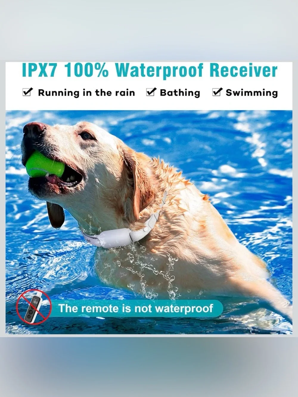 Bousnic Waterproof Dog Shock Collar for 2 Dogs - (8-120lbs)